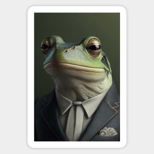 Frog In A Suit Sticker